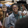 Young musician in a community ensemble